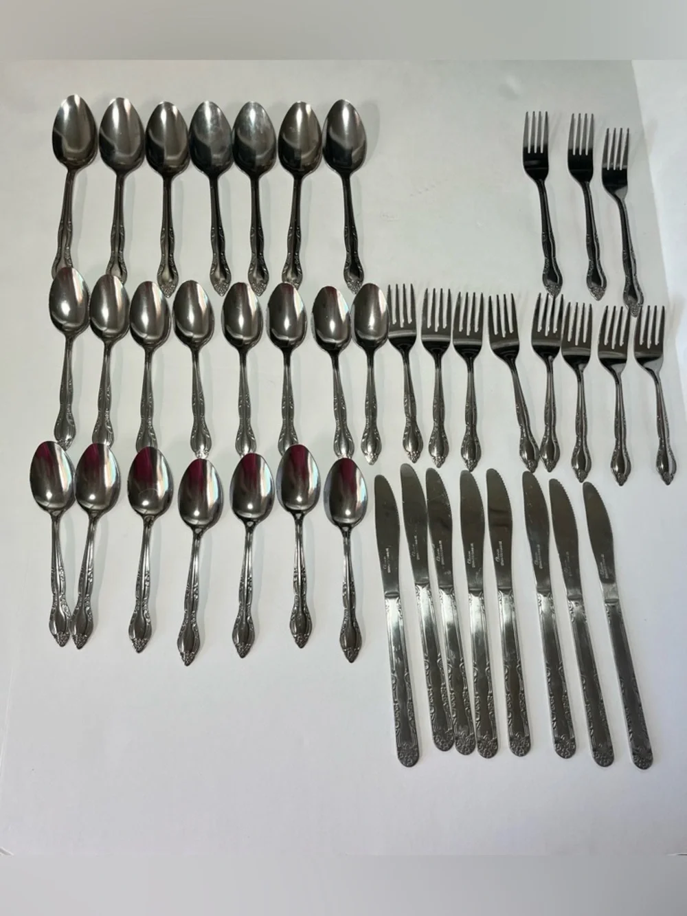 41pc Gibson LANCEL Stainless Flatware Set - Replacement Lot Ornate Floral